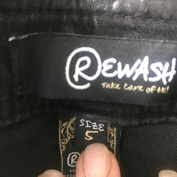 Rewash Take Care of Me Black Jeans Size 5 - Picture 2 of 10